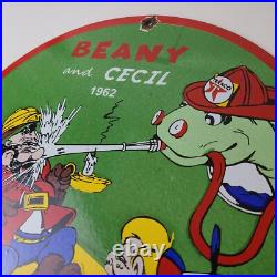 Vintage Texaco Gasoline Porcelain Sign Firefighter Cecil Gas Pump Plate Sign Vintage Texaco Gasoline Porcelain Sign Firefighter Cecil Gas Pump Plate Sign