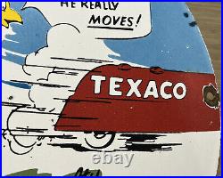 Vintage Texaco Gasoline Porcelain Sign Gas Station Motor Oil Pump Plate Lubester