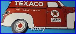 Vintage Texaco Gasoline Porcelain Sign Texas Sign Grease Gas Pump Plate Sign