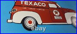 Vintage Texaco Gasoline Porcelain Sign Texas Sign Grease Gas Pump Plate Sign