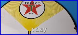 Vintage Texaco Gasoline Sign 12 Fuel Chief 1 Gas Pump Plate Porcelain Sign