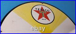 Vintage Texaco Gasoline Sign 12 Fuel Chief 1 Gas Pump Plate Porcelain Sign