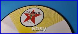 Vintage Texaco Gasoline Sign 12 Fuel Chief 1 Gas Pump Plate Porcelain Sign