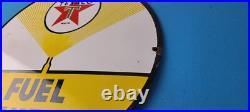 Vintage Texaco Gasoline Sign 12 Fuel Chief 1 Gas Pump Plate Porcelain Sign