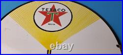 Vintage Texaco Gasoline Sign 12 Fuel Chief 1 Gas Pump Plate Porcelain Sign
