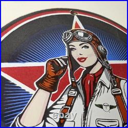 Vintage Texaco Gasoline Sign Aviation Gas Pump Porcelain Sign