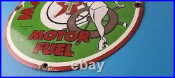 Vintage Texaco Gasoline Sign Betty Boop Gas Motor Oil Pump Porcelain Sign