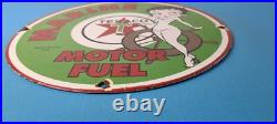 Vintage Texaco Gasoline Sign Betty Boop Gas Motor Oil Pump Porcelain Sign