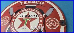 Vintage Texaco Gasoline Sign Fire Chief Axes Sign Porcelain Station Pump Sign