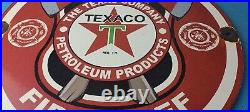 Vintage Texaco Gasoline Sign Fire Chief Axes Sign Porcelain Station Pump Sign