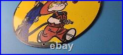 Vintage Texaco Gasoline Sign Fire Chief Dennis Menace Gas Service Pump Sign