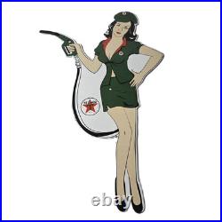 Vintage Texaco Gasoline Sign Gas Attendant Gas Pump Ad Porcelain Sign