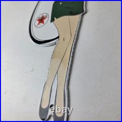 Vintage Texaco Gasoline Sign Gas Attendant Gas Pump Ad Porcelain Sign