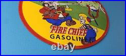 Vintage Texaco Gasoline Sign Gas Pump Plate Porcelain Beany Cecil Cartoon Sign