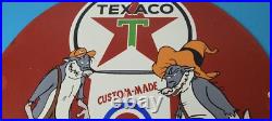 Vintage Texaco Gasoline Sign Gas Pump Plate Porcelain Havoline Cartoon Sign Vintage Texaco Gasoline Sign Gas Pump Plate Porcelain Havoline Cartoon Sign