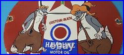 Vintage Texaco Gasoline Sign Gas Pump Plate Porcelain Havoline Cartoon Sign Vintage Texaco Gasoline Sign Gas Pump Plate Porcelain Havoline Cartoon Sign