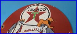 Vintage Texaco Gasoline Sign Gas Pump Plate Porcelain Havoline Cartoon Sign Vintage Texaco Gasoline Sign Gas Pump Plate Porcelain Havoline Cartoon Sign