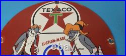 Vintage Texaco Gasoline Sign Gas Pump Plate Porcelain Havoline Cartoon Sign Vintage Texaco Gasoline Sign Gas Pump Plate Porcelain Havoline Cartoon Sign