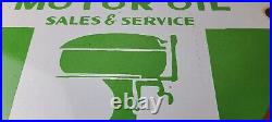 Vintage Texaco Gasoline Sign Outboard Motors Marine Sale Gas Service Pump Sign