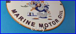 Vintage Texaco Gasoline Sign Popeye Sailor Gas Pump Plate Porcelain Sign