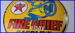 Vintage Texaco Gasoline Sign Porcelain Disney Goofy Fire Chief Gas Pump Sign Vintage Texaco Gasoline Sign Porcelain Disney Goofy Fire Chief Gas Pump Sign