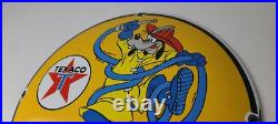 Vintage Texaco Gasoline Sign Porcelain Disney Goofy Fire Chief Gas Pump Sign Vintage Texaco Gasoline Sign Porcelain Disney Goofy Fire Chief Gas Pump Sign