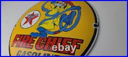 Vintage Texaco Gasoline Sign Porcelain Disney Goofy Fire Chief Gas Pump Sign Vintage Texaco Gasoline Sign Porcelain Disney Goofy Fire Chief Gas Pump Sign