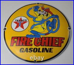 Vintage Texaco Gasoline Sign Porcelain Disney Goofy Fire Chief Gas Pump Sign Vintage Texaco Gasoline Sign Porcelain Disney Goofy Fire Chief Gas Pump Sign