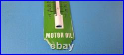 Vintage Texaco Gasoline Sign Service Gas Pump Ad Sign on Porcelain Thermometer