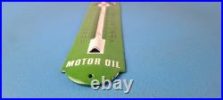 Vintage Texaco Gasoline Sign Service Gas Pump Ad Sign on Porcelain Thermometer