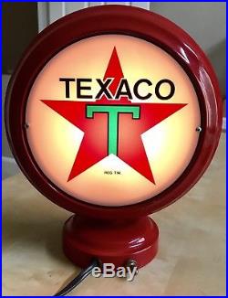 Vintage Texaco Globe Light Doubleface Gas Pump Style Advertising Sign Works Rare