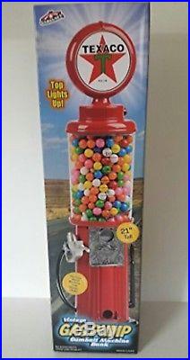 Vintage Texaco Gumball Machine Gas Pump Bank Stand Gum Ball Bubblegum NEW IN BOX