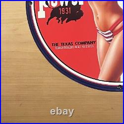 Vintage Texaco Havoline Porcelain Sign Gas Motor Oil Service Station Pump Plate Vintage Texaco Havoline Porcelain Sign Gas Motor Oil Service Station Pump Plate
