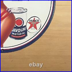 Vintage Texaco Havoline Porcelain Sign Gas Motor Oil Service Station Pump Plate Vintage Texaco Havoline Porcelain Sign Gas Motor Oil Service Station Pump Plate