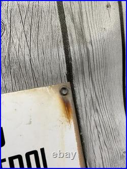 Vintage Texaco Inc Porcelain Warning Sign Oil Gas Pump Equipment