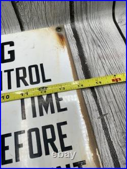 Vintage Texaco Inc Porcelain Warning Sign Oil Gas Pump Equipment