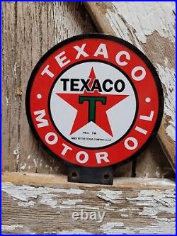 Vintage Texaco Lubester Sign Motor Oil Gas Station Service Pump Topper Texas USA Vintage Texaco Lubester Sign Motor Oil Gas Station Service Pump Topper Texas USA