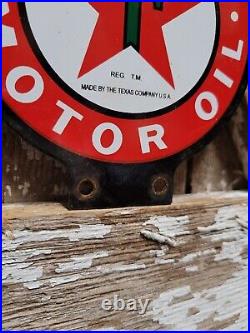 Vintage Texaco Lubester Sign Motor Oil Gas Station Service Pump Topper Texas USA Vintage Texaco Lubester Sign Motor Oil Gas Station Service Pump Topper Texas USA