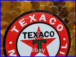 Vintage Texaco Lubester Sign Motor Oil Gas Station Service Pump Topper Texas USA Vintage Texaco Lubester Sign Motor Oil Gas Station Service Pump Topper Texas USA