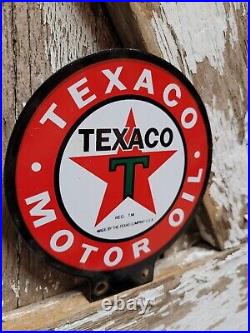 Vintage Texaco Lubester Sign Motor Oil Gas Station Service Pump Topper Texas USA Vintage Texaco Lubester Sign Motor Oil Gas Station Service Pump Topper Texas USA