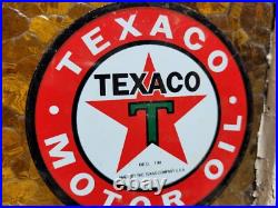 Vintage Texaco Lubester Sign Motor Oil Gas Station Service Pump Topper Texas USA Vintage Texaco Lubester Sign Motor Oil Gas Station Service Pump Topper Texas USA