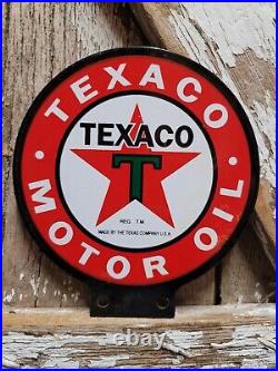 Vintage Texaco Lubester Sign Motor Oil Gas Station Service Pump Topper Texas USA Vintage Texaco Lubester Sign Motor Oil Gas Station Service Pump Topper Texas USA