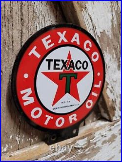 Vintage Texaco Lubester Sign Motor Oil Gas Station Service Pump Topper Texas USA Vintage Texaco Lubester Sign Motor Oil Gas Station Service Pump Topper Texas USA