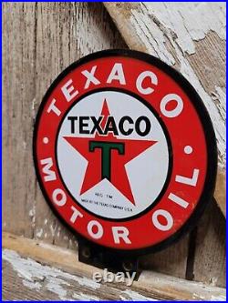Vintage Texaco Lubester Sign Motor Oil Gas Station Service Pump Topper Texas USA Vintage Texaco Lubester Sign Motor Oil Gas Station Service Pump Topper Texas USA