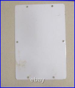 Vintage Texaco Marine White Gasoline Porcelain Pump Plate circa 1963