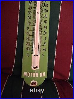 Vintage Texaco Motor Oil Advertising Gasoline Thermometer Sign