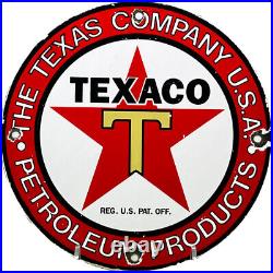 Vintage Texaco Motor Oil Porcelain Sign Texas Gasoline Gas Station Pump Plate Vintage Texaco Motor Oil Porcelain Sign Texas Gasoline Gas Station Pump Plate