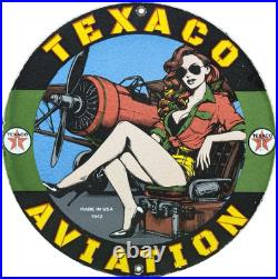 Vintage Texaco Motor Oil Porcelain Sign Texas Gasoline Gas Station Pump Plate