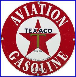 Vintage Texaco Motor Oil Porcelain Sign Texas Gasoline Gas Station Pump Plate