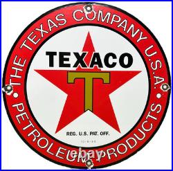 Vintage Texaco Motor Oil Porcelain Sign Texas Gasoline Gas Station Pump Plate Vintage Texaco Motor Oil Porcelain Sign Texas Gasoline Gas Station Pump Plate